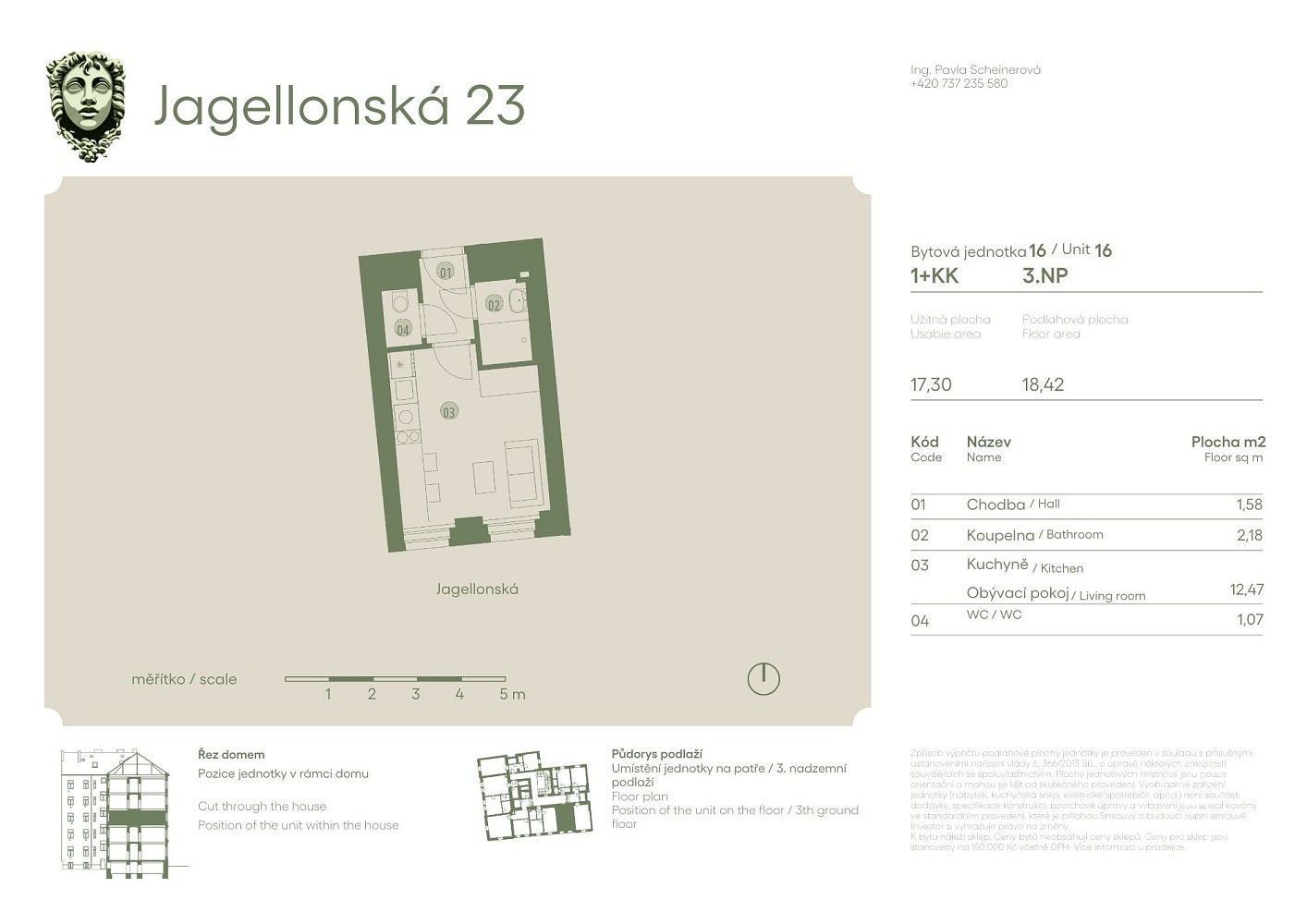 1+kk, Praha - Žižkov, okres Praha 3, Hlavní město Praha, 18 m² - 2