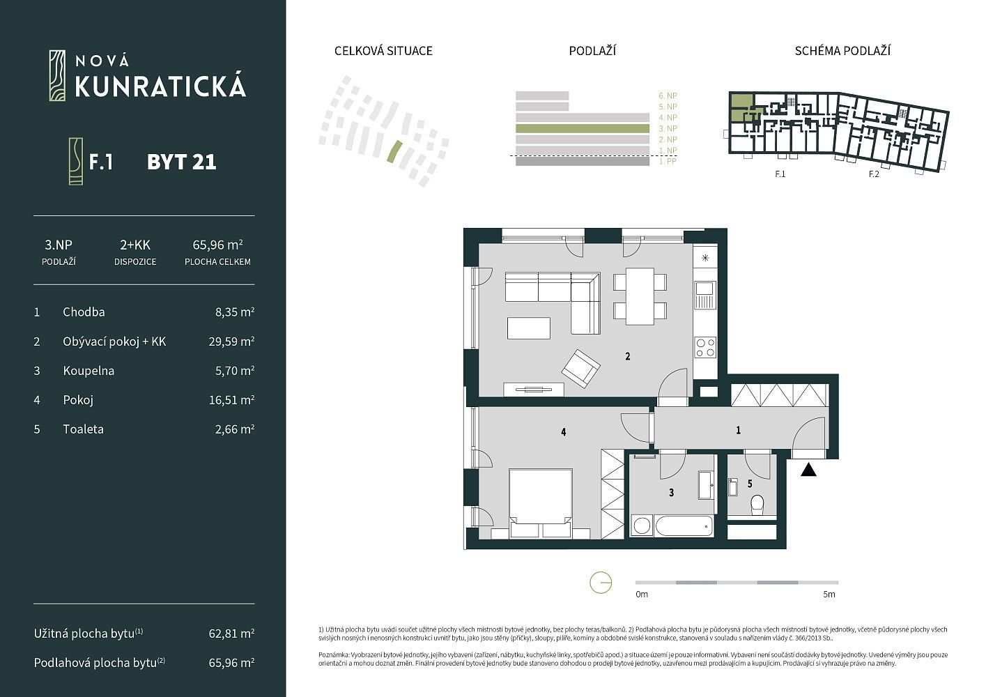 2+kk, Kunratická, Liberec, 62,8 m² - 2