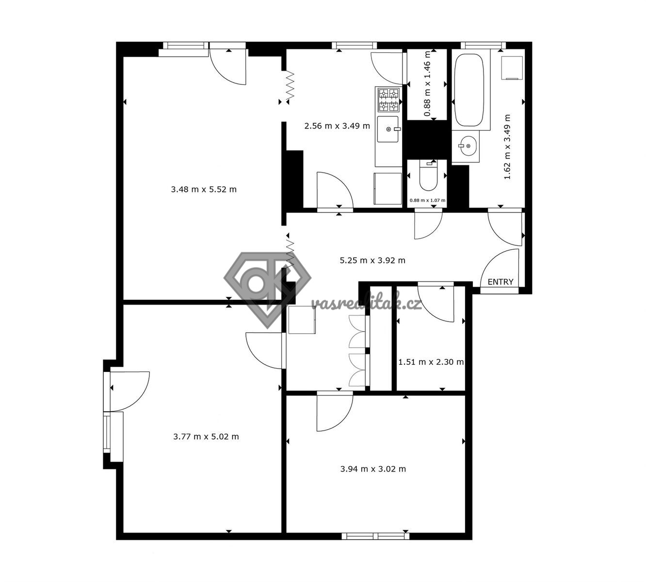 Prodej byt 3+1 - Rychnov nad Kněžnou Roveň, 80 m² - 2