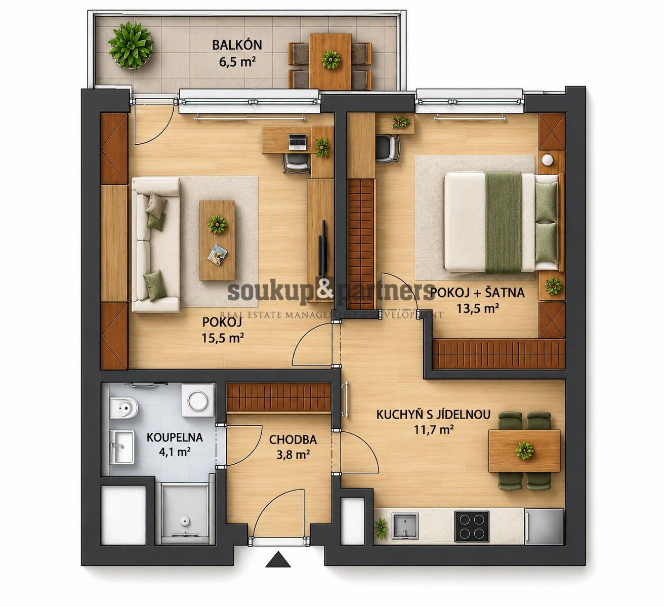 2+1, Gollové, Praha Hlubočepy, 51 m² - 2