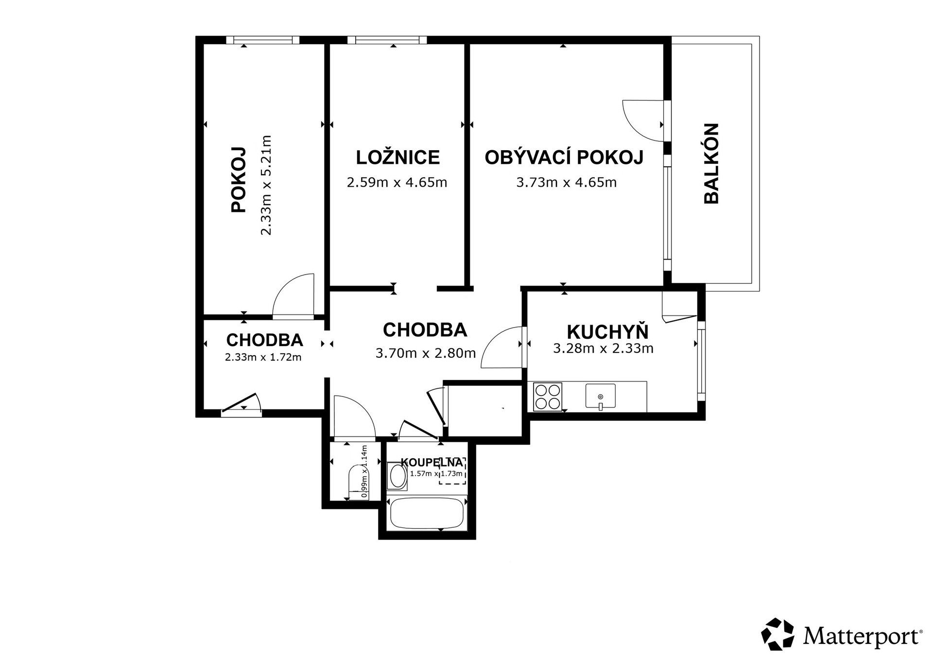 Prodej byt 3+1 - Neštěmická, Ústí nad Labem, 74 m² - 5