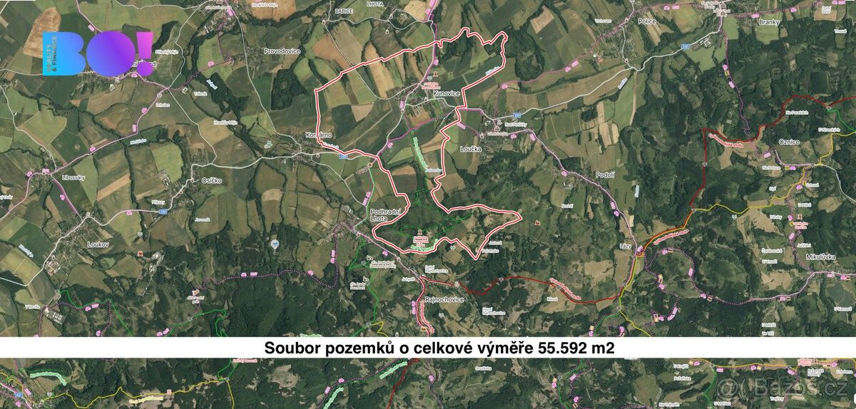 Zemědělské pozemky, Loučka u Valašského Meziříčí, 756 44, 55 592 m²