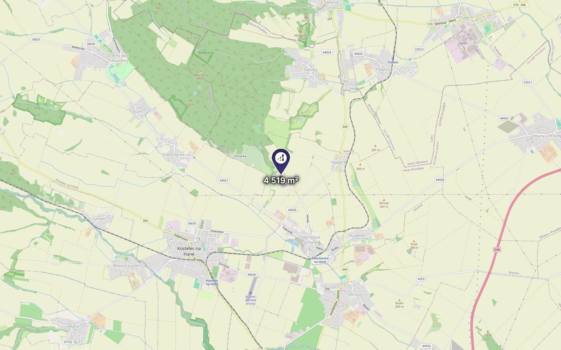 Pozemek · 4 519 m² · Čelechovice na Hané - 3