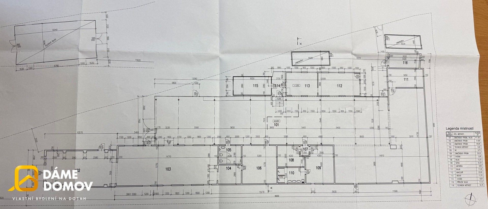 Výrobní prostory, U Stadionu, Zlín, 740 m²
