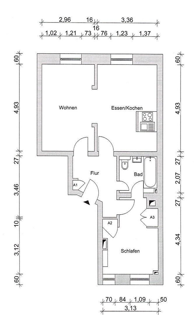2+kk, Frankfurt Nordend Hessen 60389, 54 m² - 1
