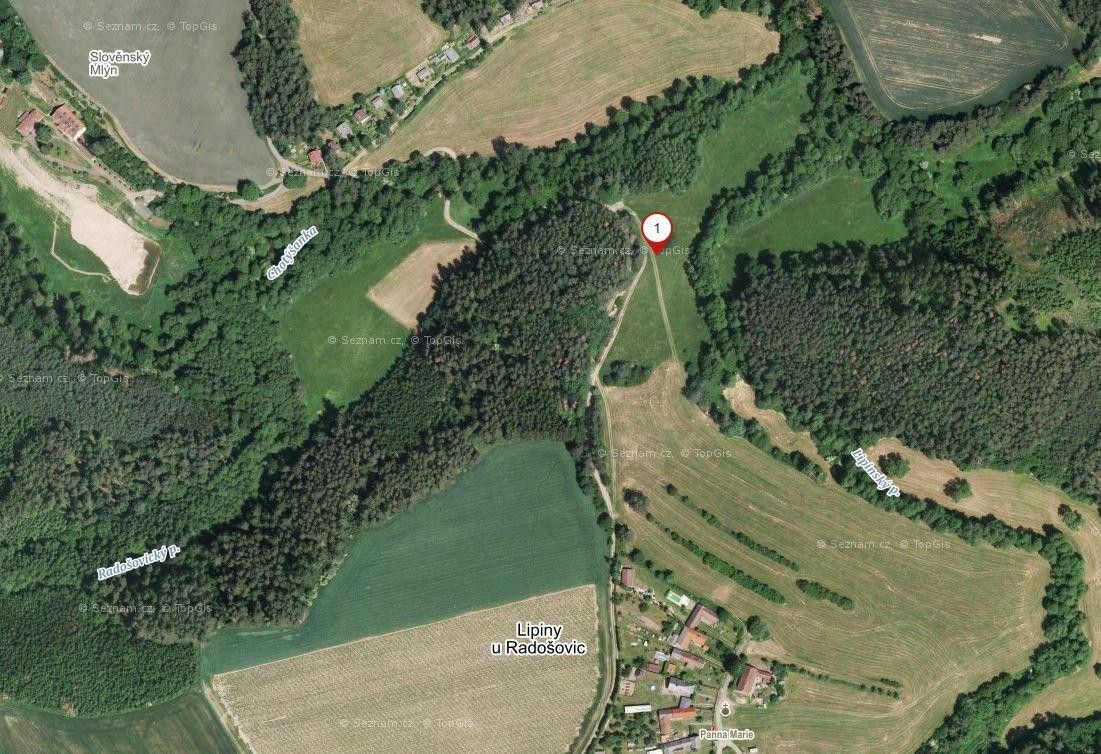 Zahrady, Slověnice, 953 m² - 2