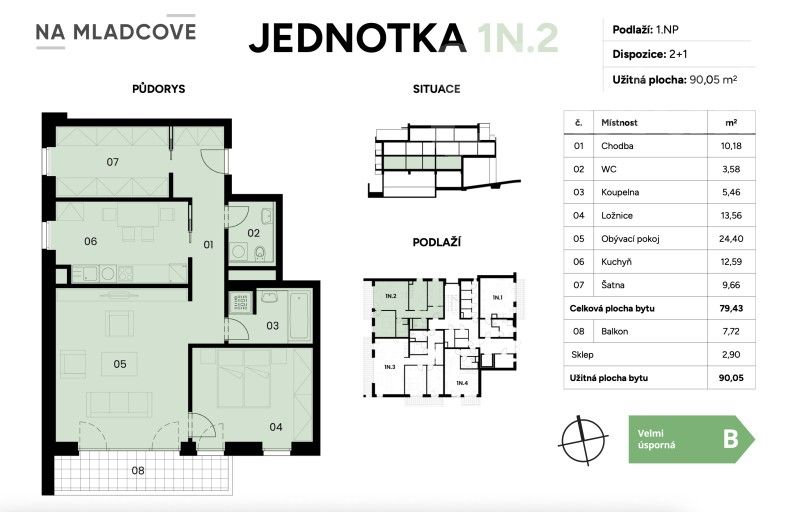 2+1, Návesní, Zlín Mladcová, 90 m² - 2