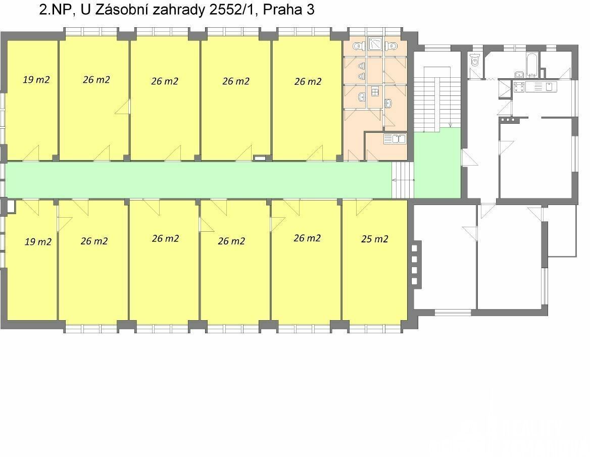 Kancelář · 347 m² · U zásobní zahrady, Praha - 3