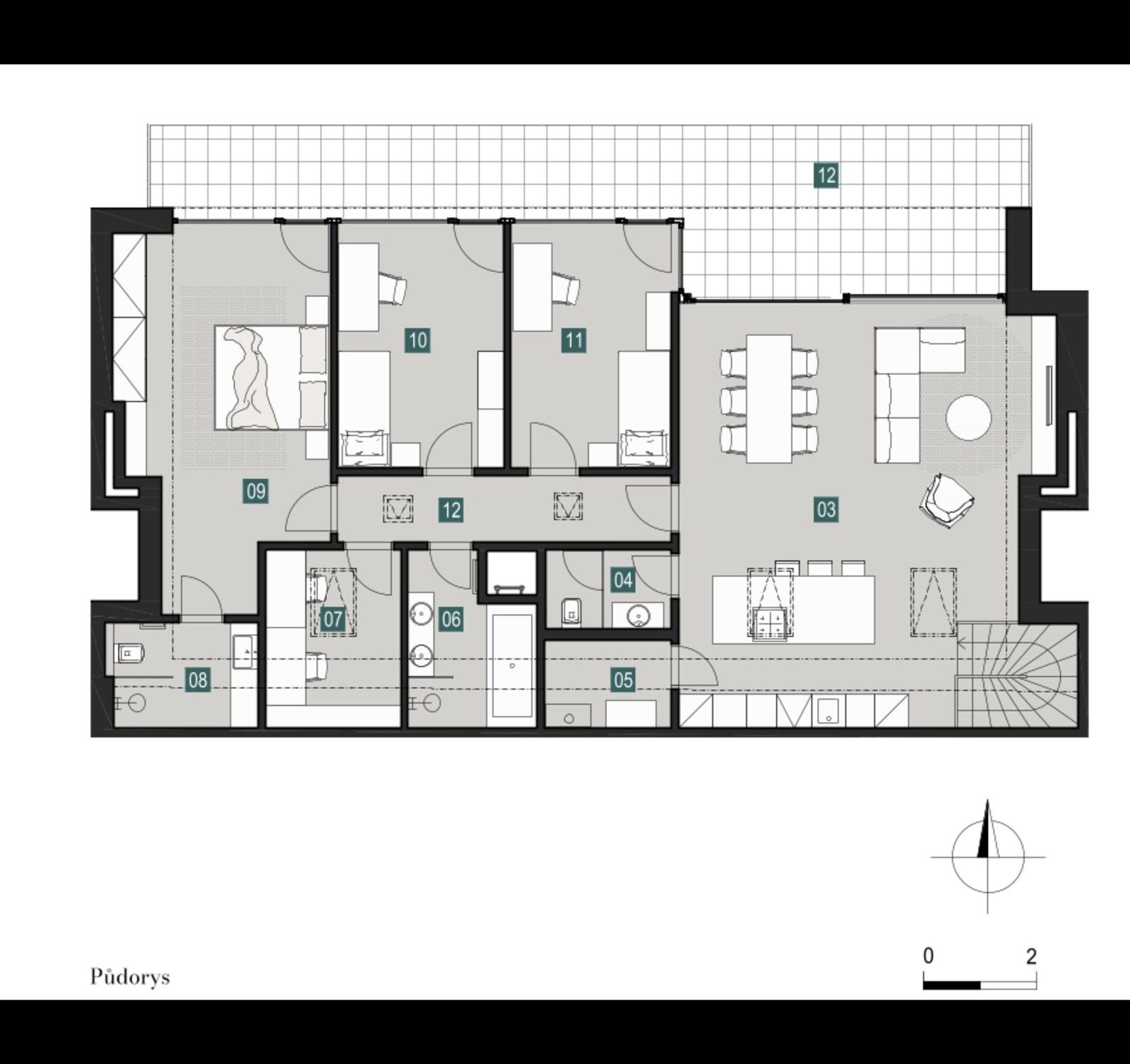 5+kk, Pecháčkova, Praha, 137 m²