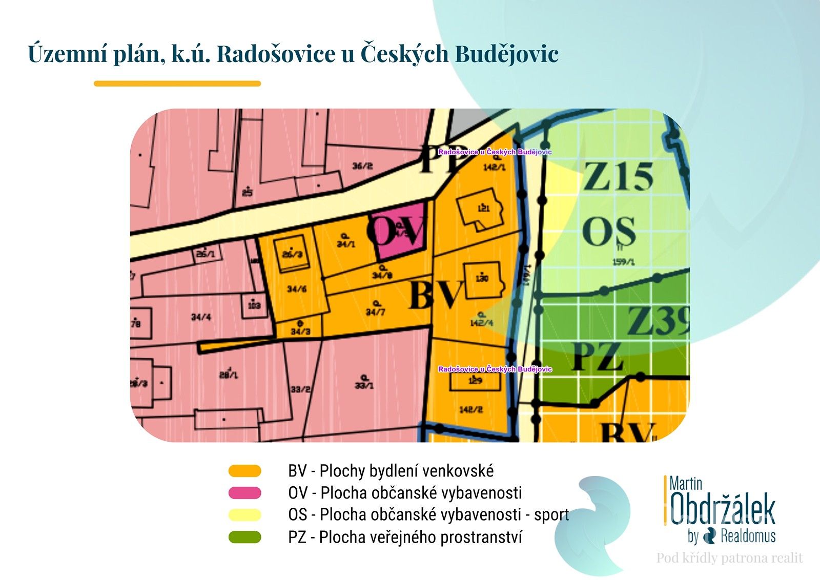 Pozemek pro bydlení · 1 303 m² · Radošovice - 3