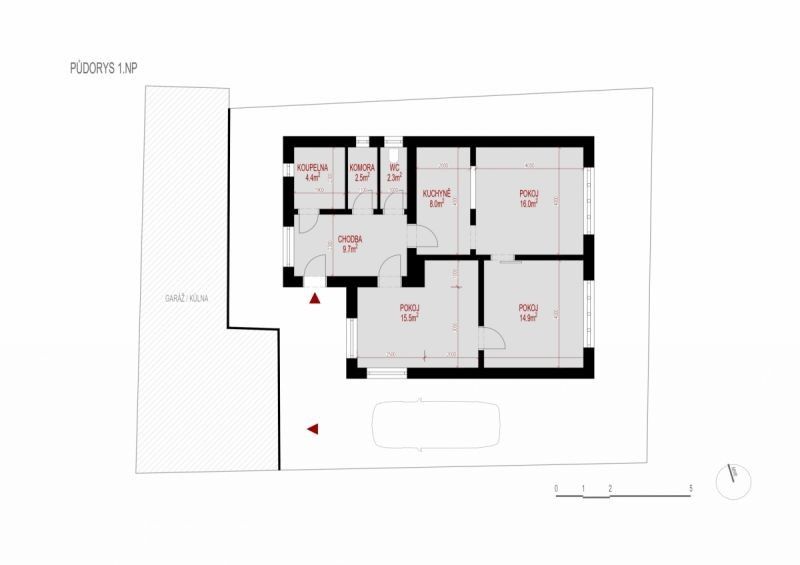 Rodinné domy, Husova , Holice, 75 m² - 2