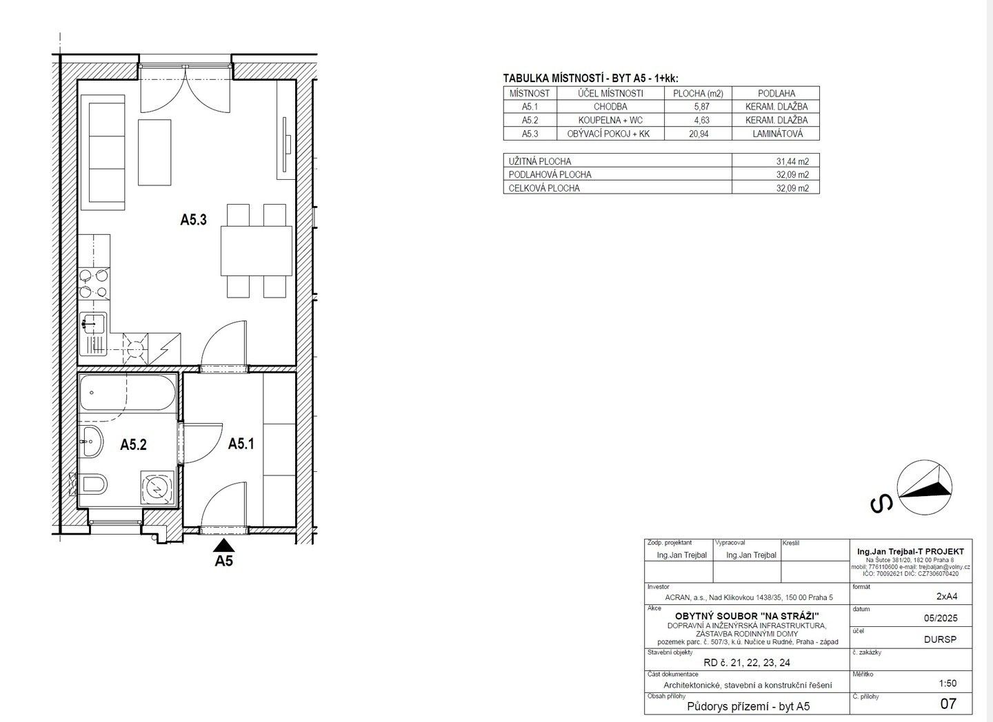 Prodej byt 3+kk - U zastávky, Nučice, 32 m²