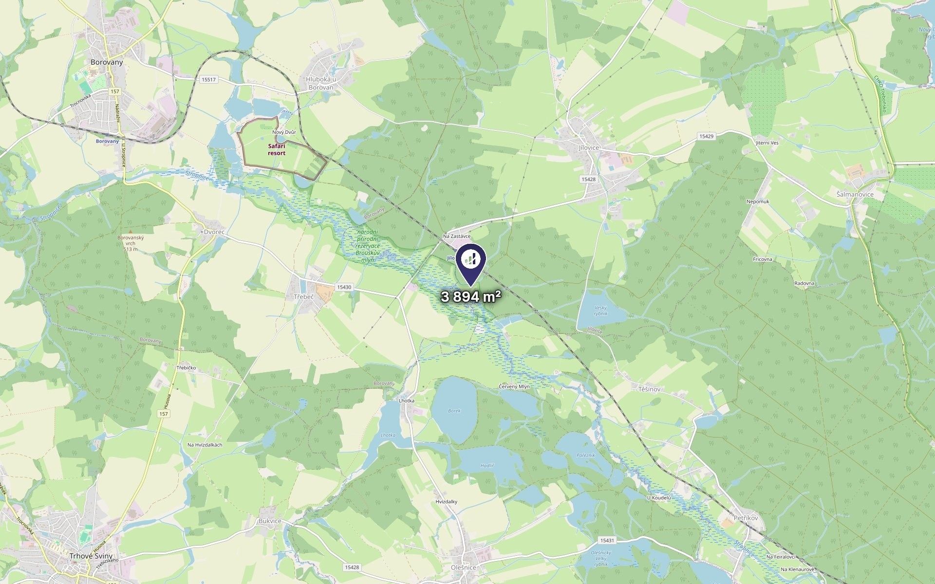 Louka · 3 894 m² · Jílovice - 3