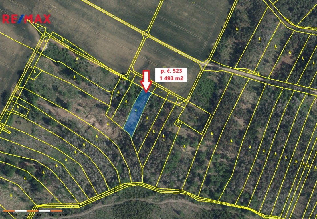 Prodej les - Číměř, 1 m²