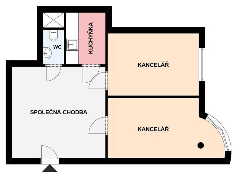 Pronájem kancelář - Jakubská 123, Brno Brno-město, 48 m² - 5