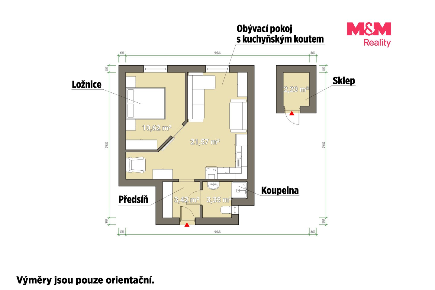 Byt 2+kk · 39 m² · Guldenerova, Plzeň - 4