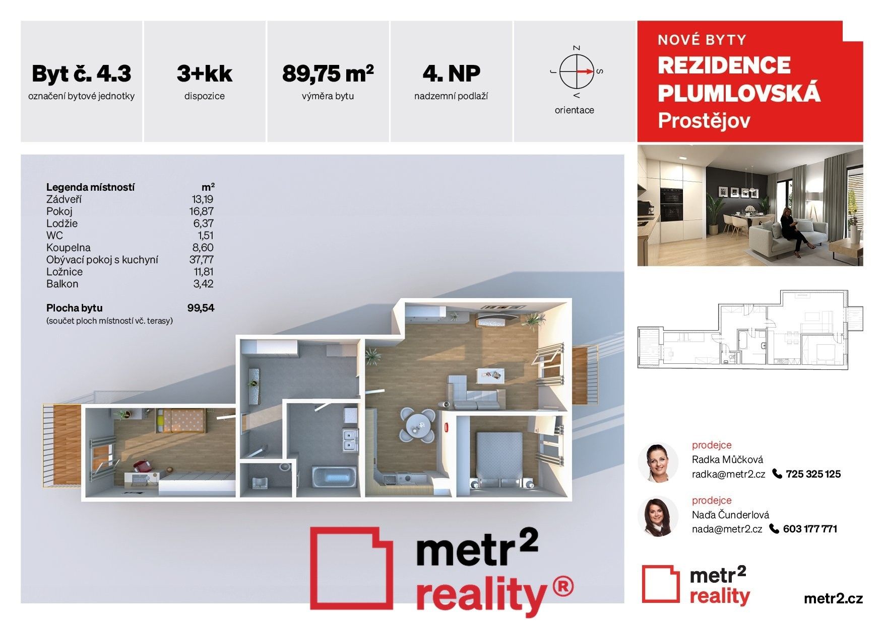 3+kk, Plumlovská , Prostějov, 99 m² - 2