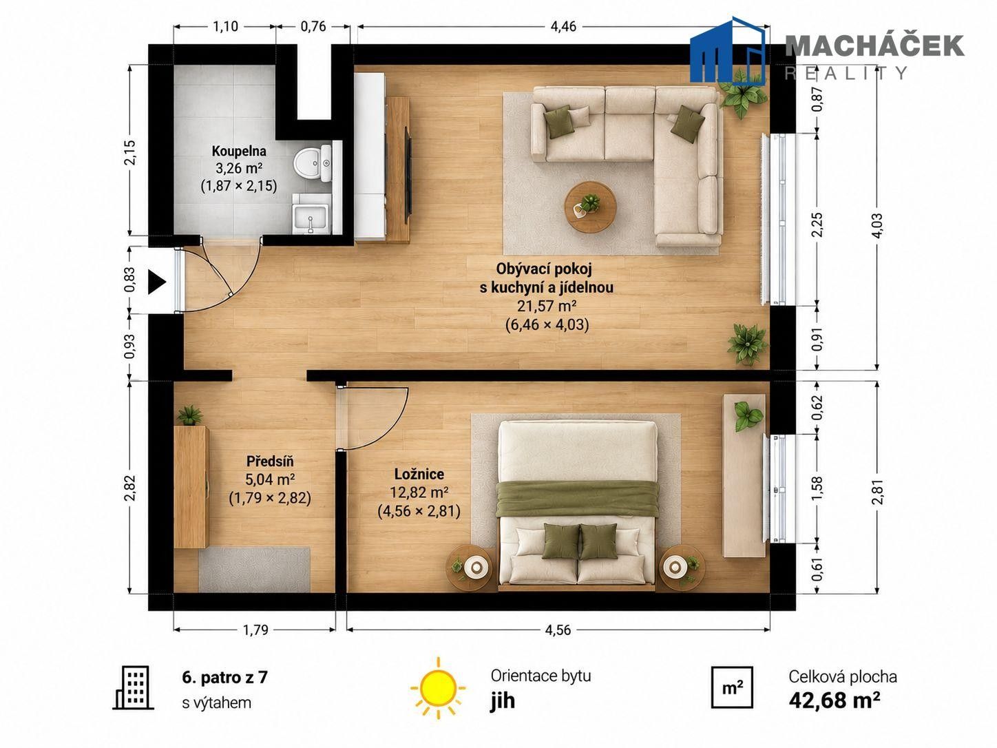 Byt 2+kk · 42 m² · Scheinerova, Teplice Trnovany - 4