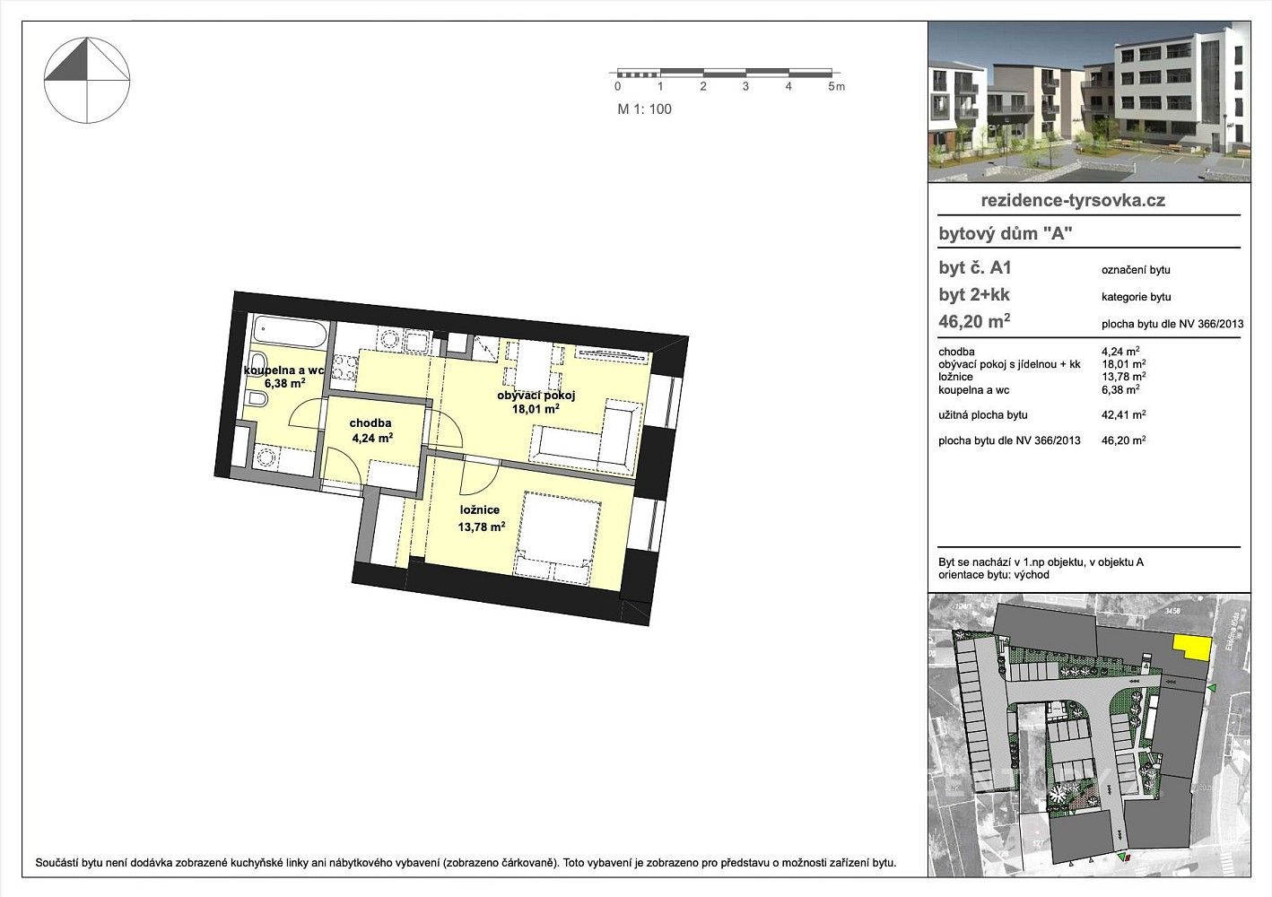Prodej byt 2+kk - Nymburk, Středočeský kraj, 46 m² - 5