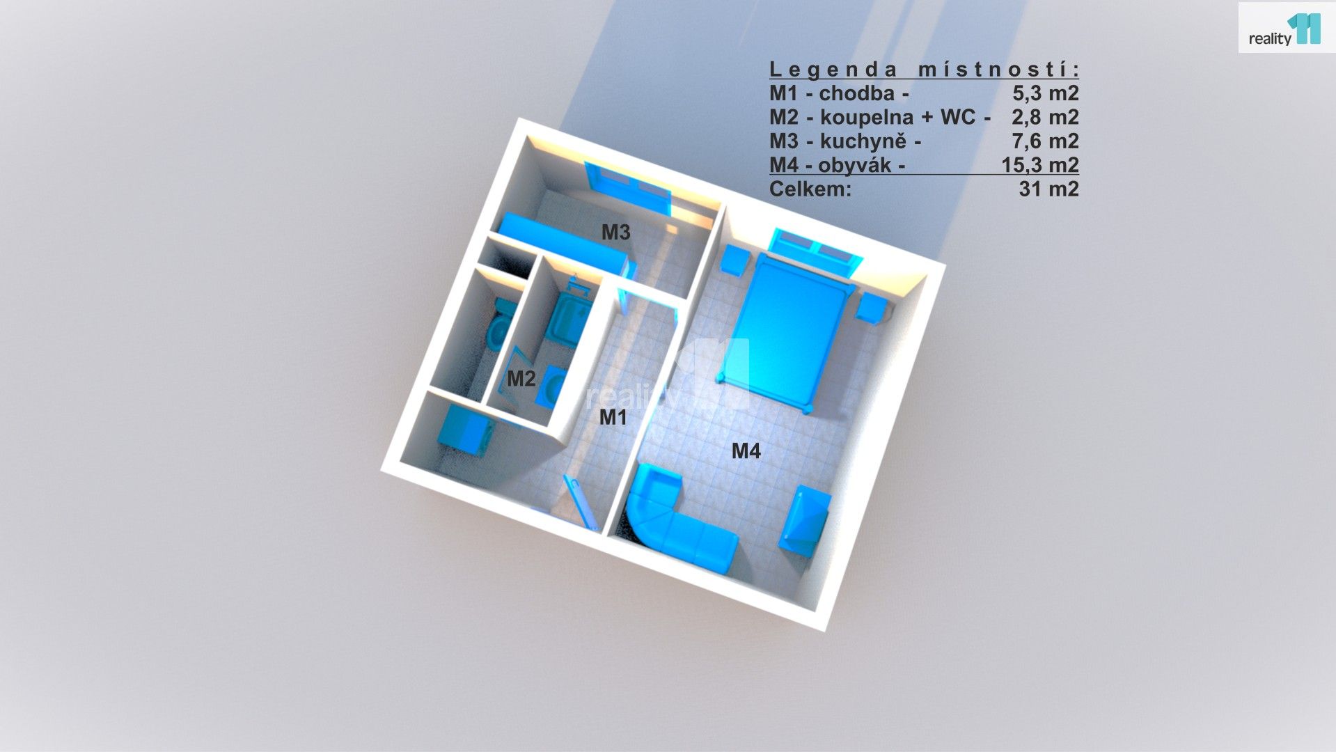 Pronájem byt 1+1 - Dělnická, Kolín, 31 m²