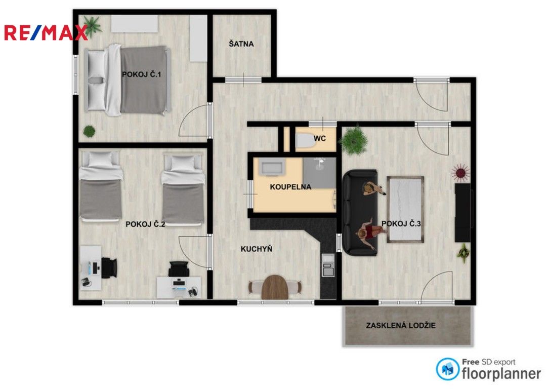 Pronájem byt 3+1 - Valašská, Rožnov pod Radhoštěm, 69 m²