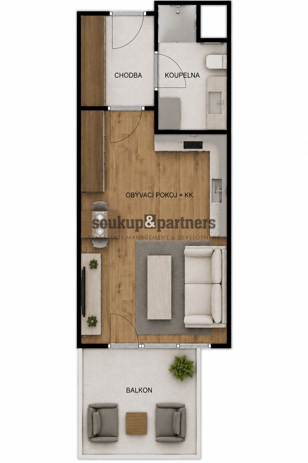 Byt 1+kk · 24 m² · Gollové, Praha Hlubočepy - 3