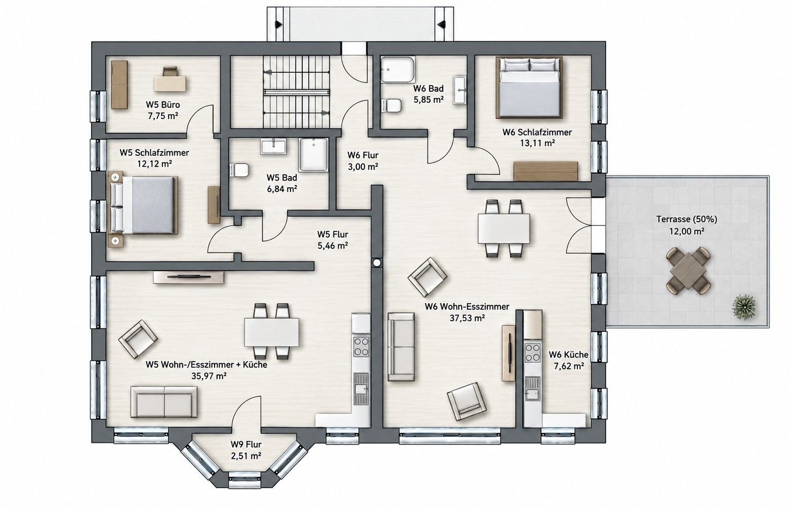 2+1, Mutlangerstraße 9, , Bádensko-Württembersko, 80 m² - 1