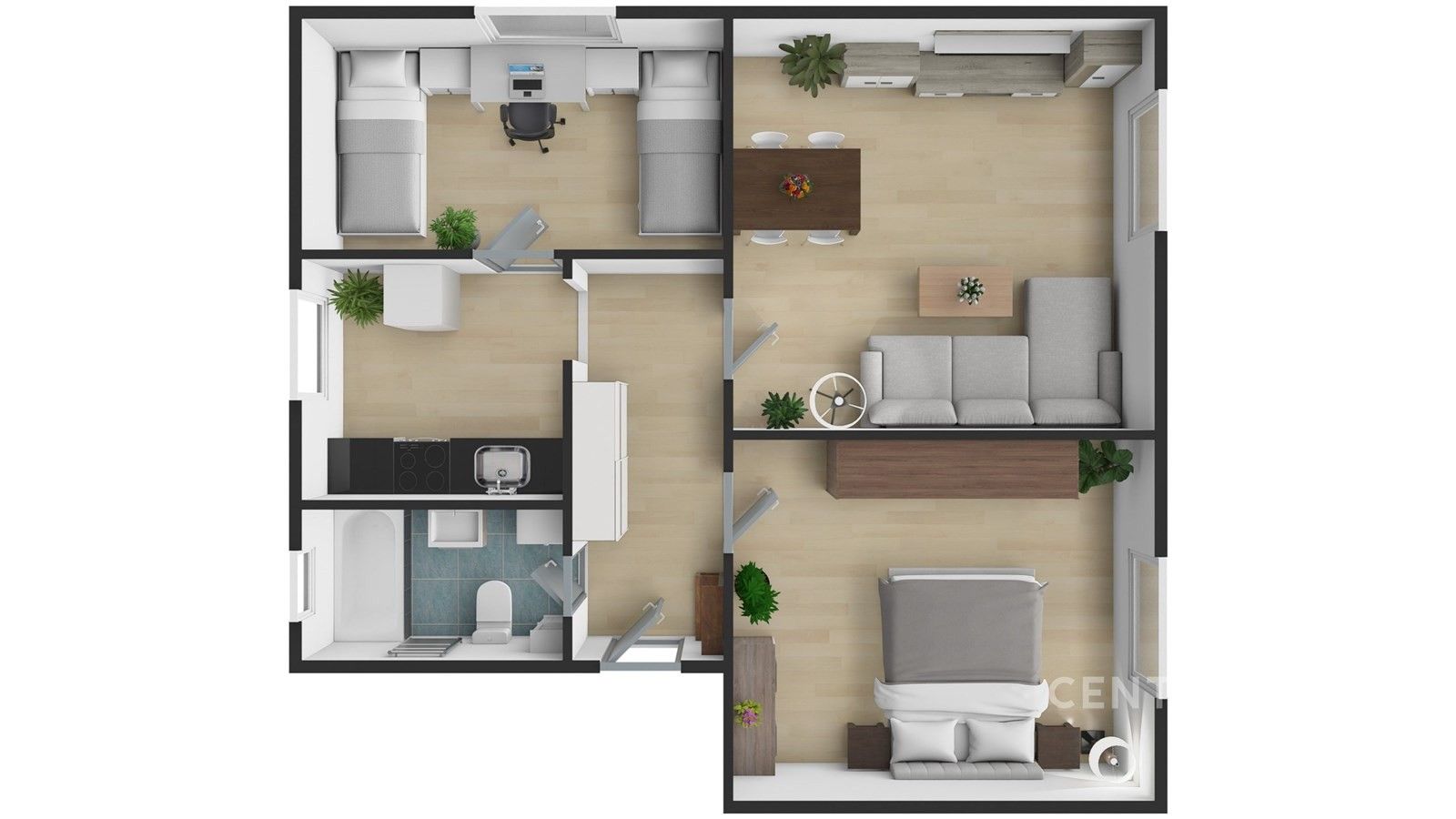 Prodej byt 3+1 - Krásný Les, 62 m²