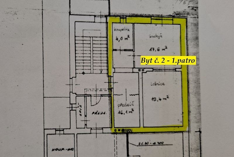 1+1, Opočno, okres Rychnov nad Kněžnou, Královéhradecký kraj, 57 m² - 2