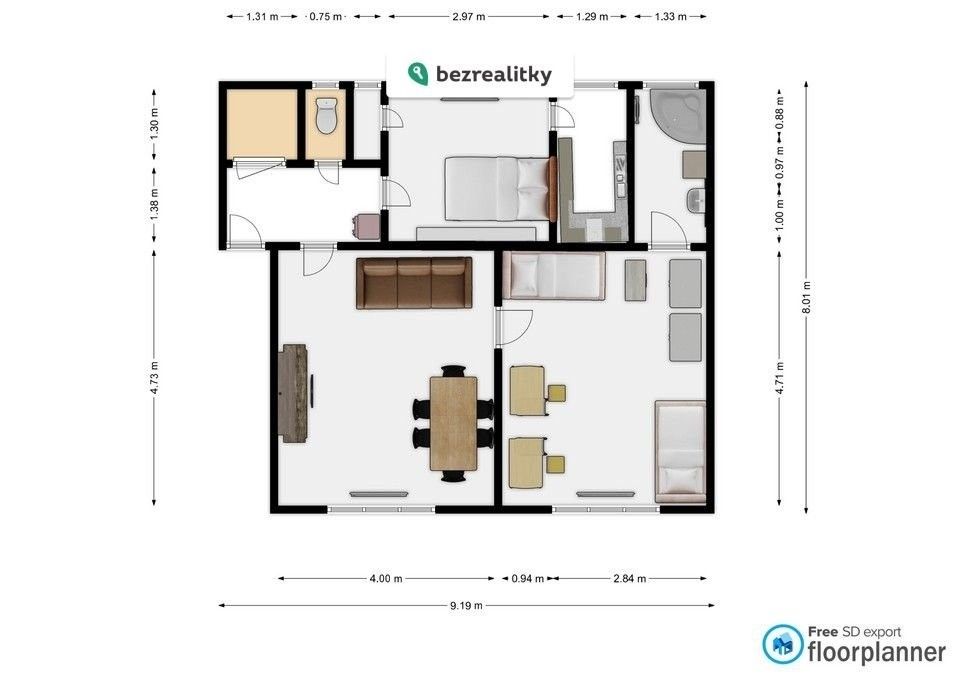 3+1, Masarykova třída 1047, Teplice Trnovany, 78 m² - 1