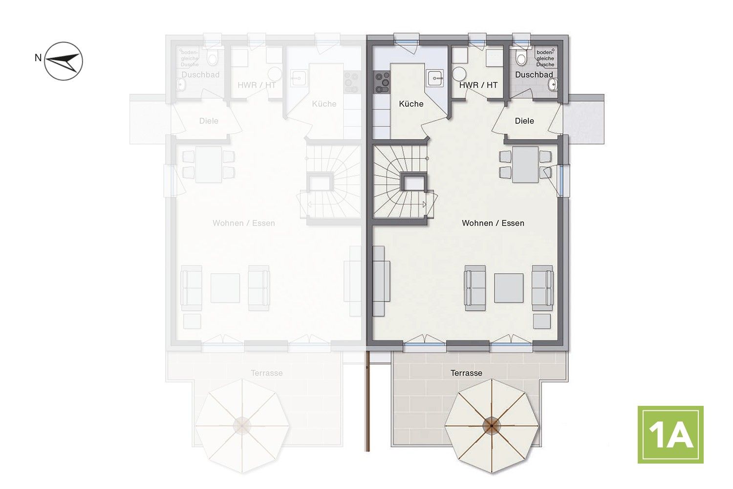 Rodinné domy, Georg-Scheßl-Weg 1A, , Bavorsko, 130 m² - 1