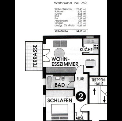 2+1, Passau Passau Bayern 94036, 55 m² - 1