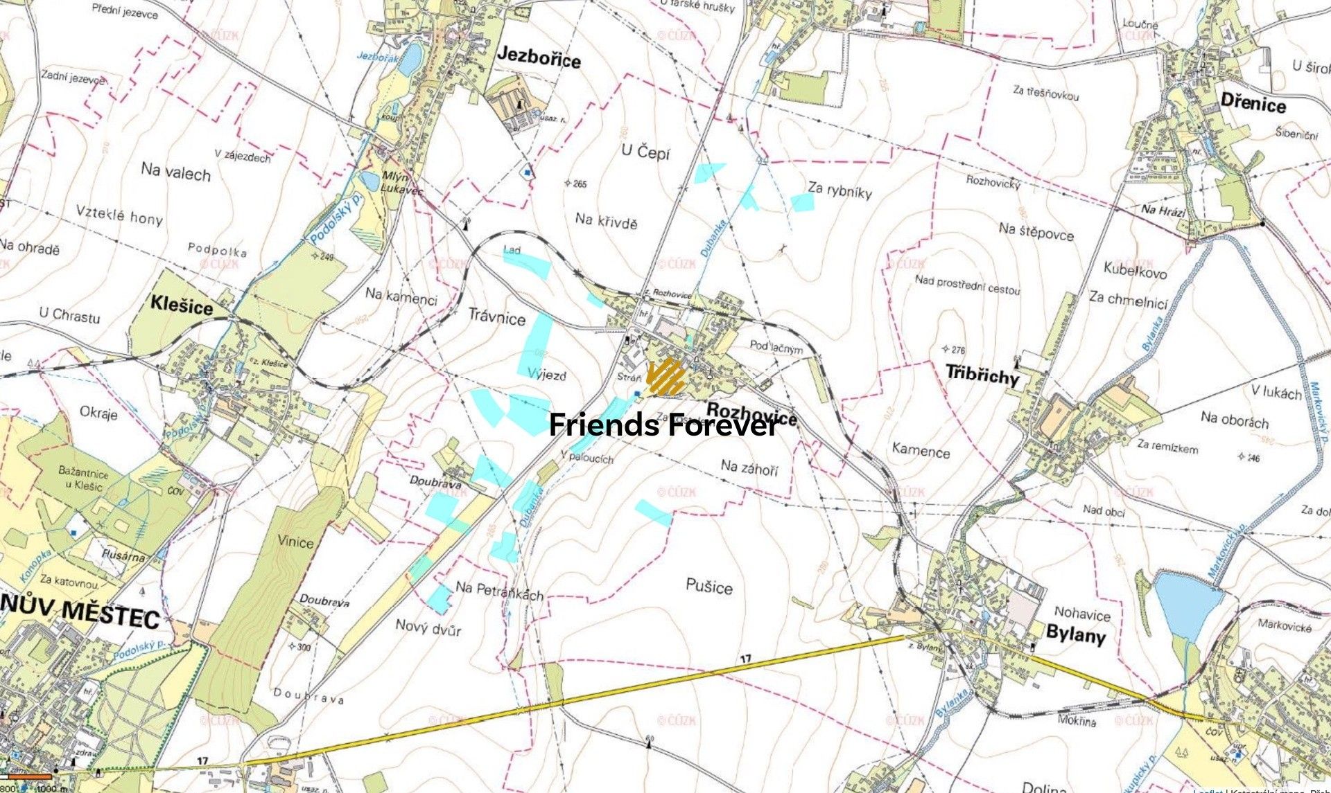 Prodej zemědělský pozemek - Rozhovice, 19 664 m²