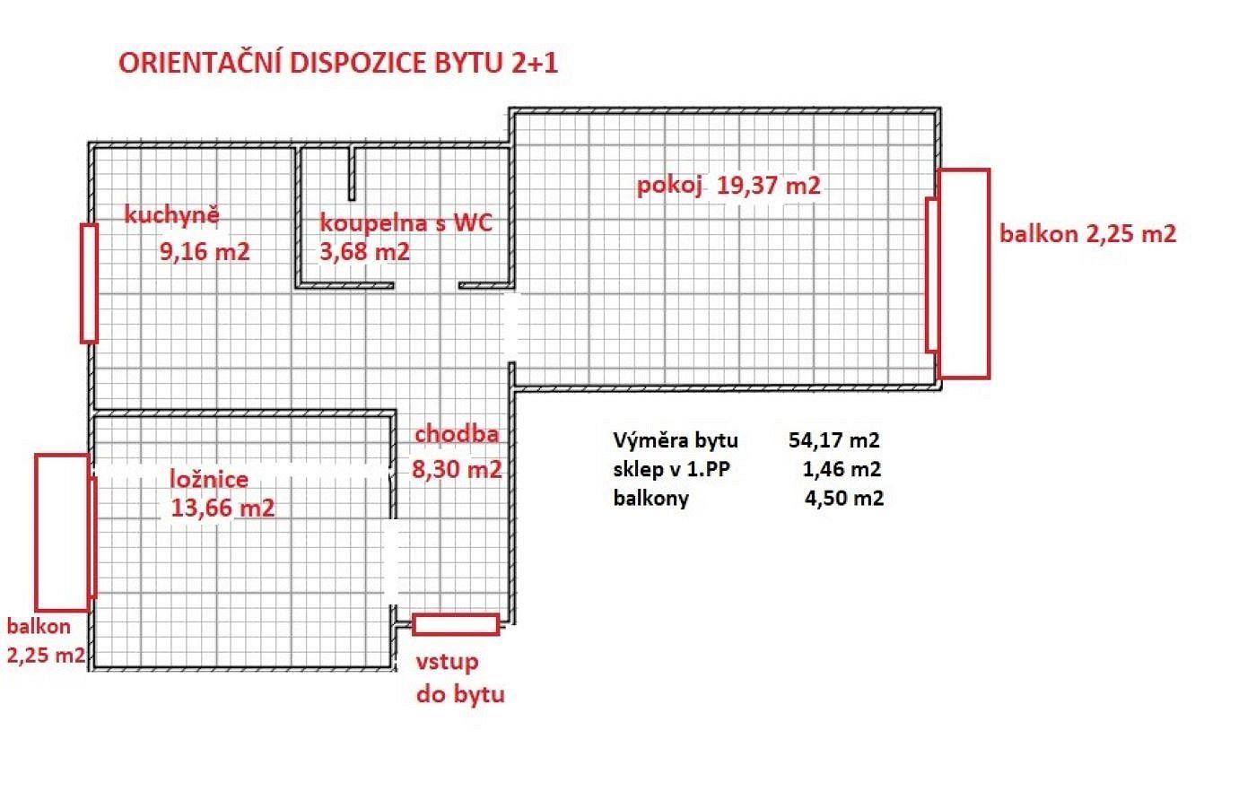 Byt 2+1 · 60 m² · Příbram - Příbram VII, Středočeský kraj - 4