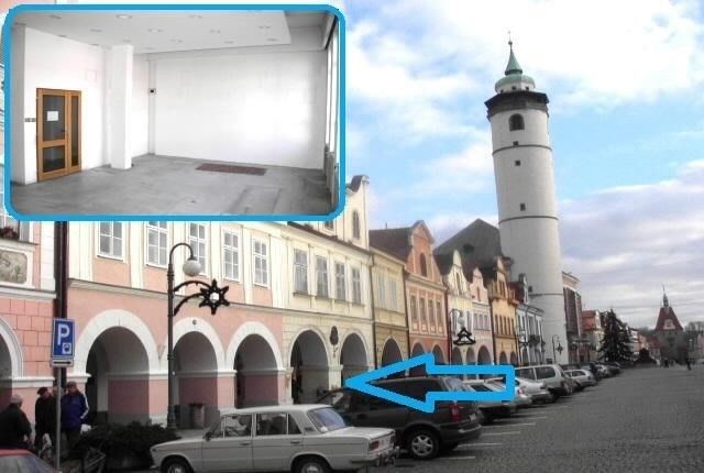 Obchodní prostory, náměstí Míru, Domažlice, 86 m²