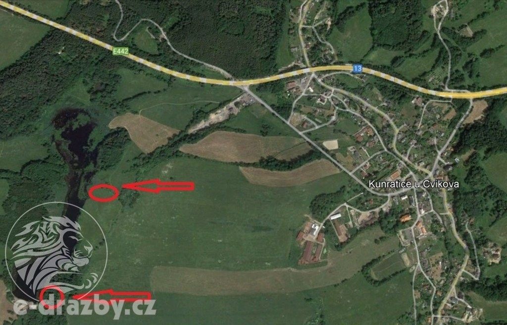 Louky, Kunratice u Cvikova, 3 394 m²