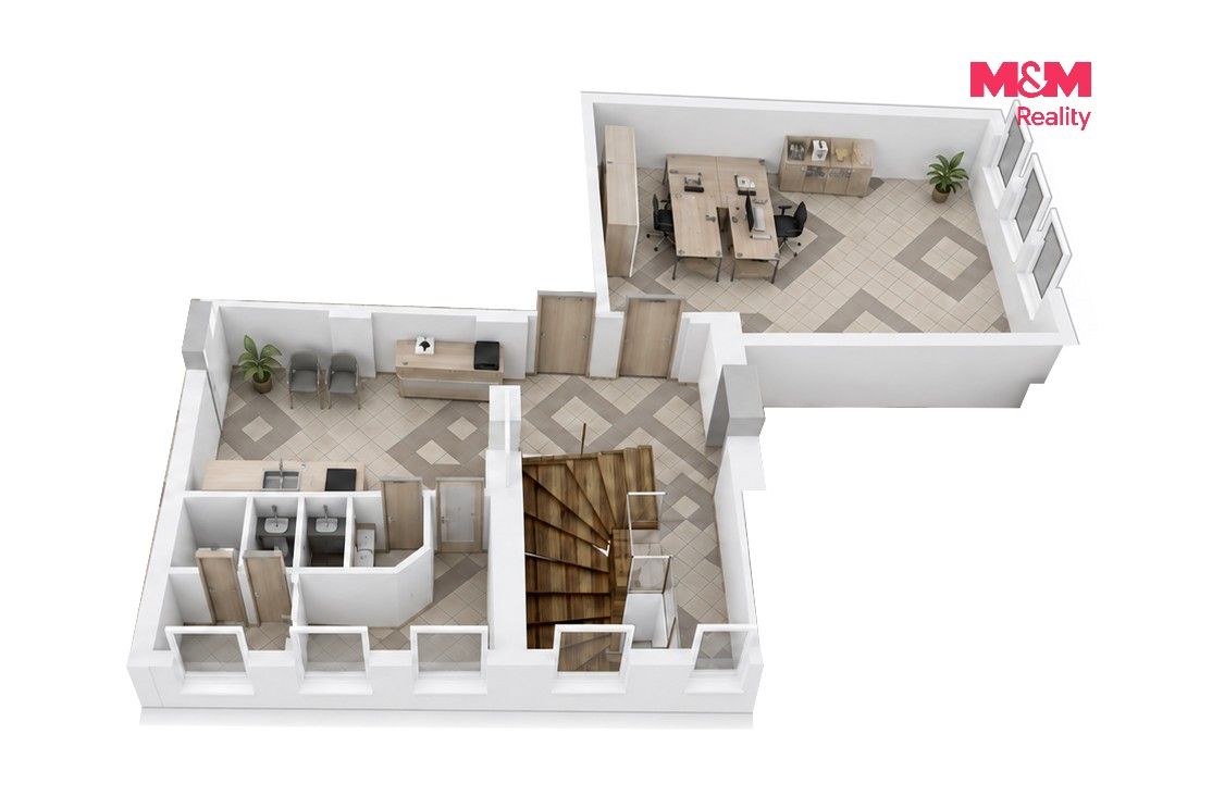 Kanceláře, Mírové nám., Ústí nad Orlicí, 56 m² - 2