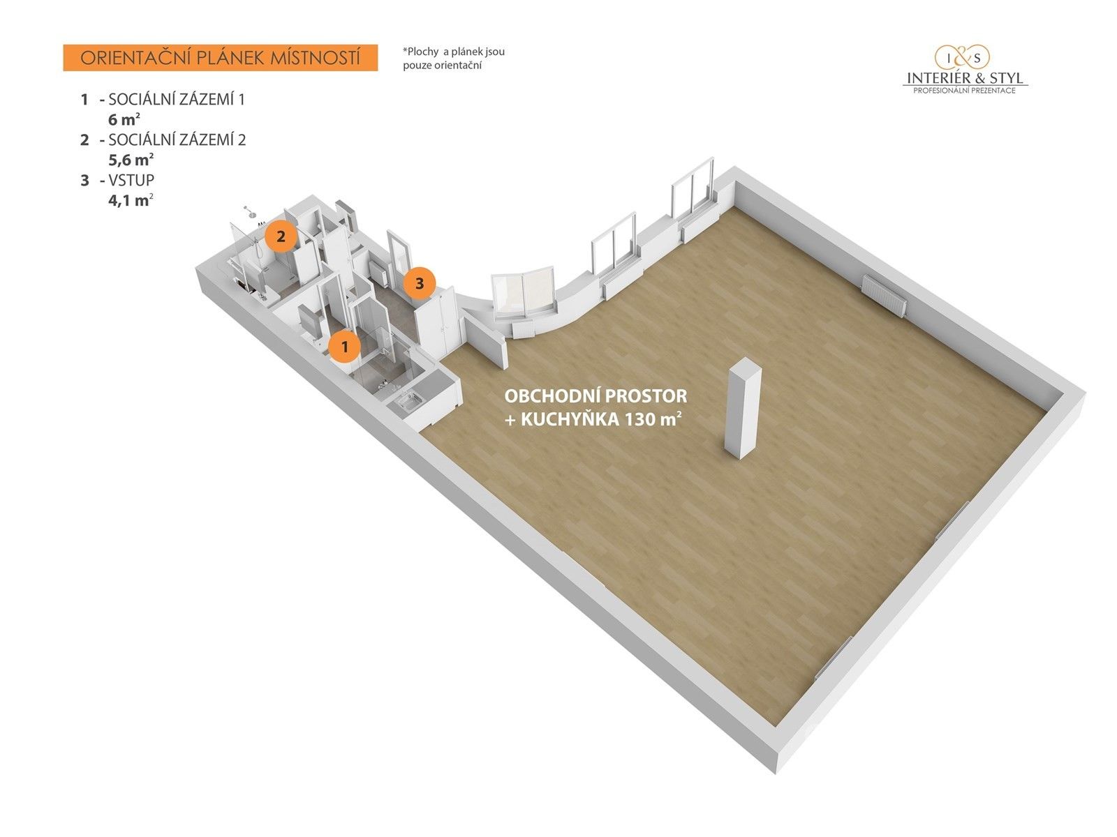 Kanceláře, Oblouková, Praha, 12 m²