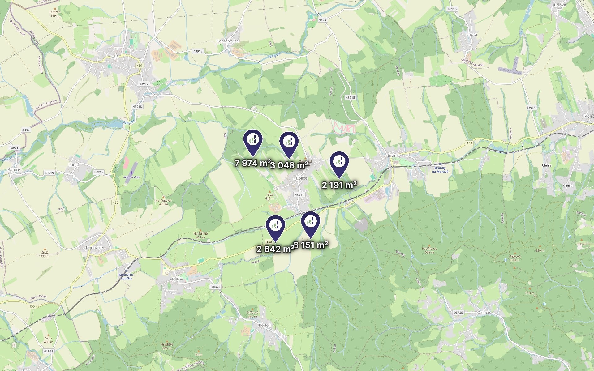 Prodej zemědělský pozemek - Police, 24 206 m² - 5