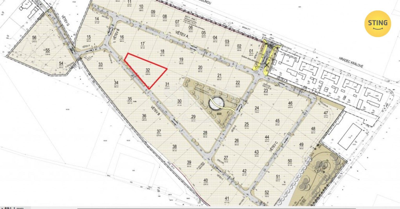 Pozemky pro bydlení, Kladruby, Chlumec nad Cidlinou, 1 m²