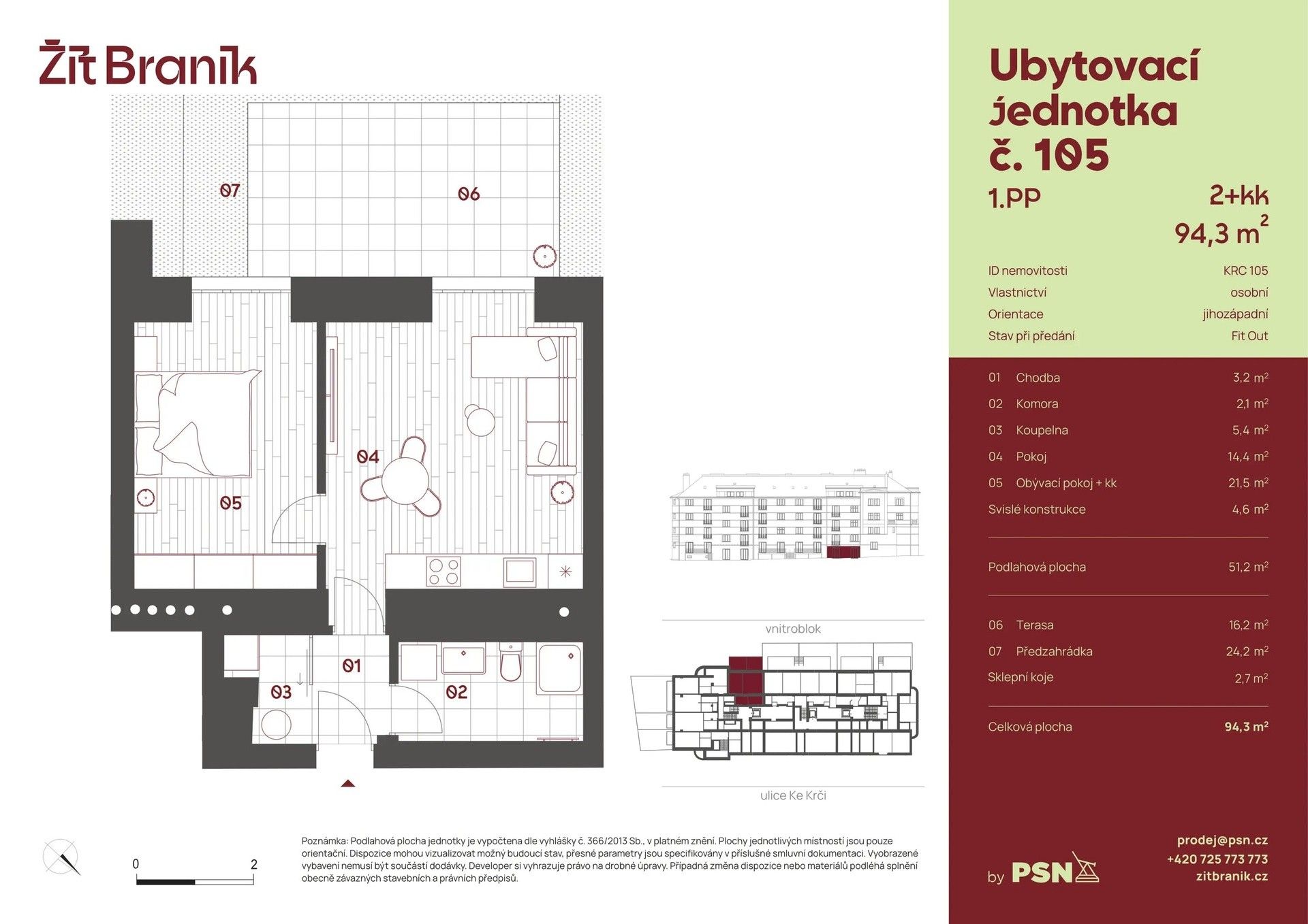2+kk, Ke Krči, Praha, 47 m² - 2