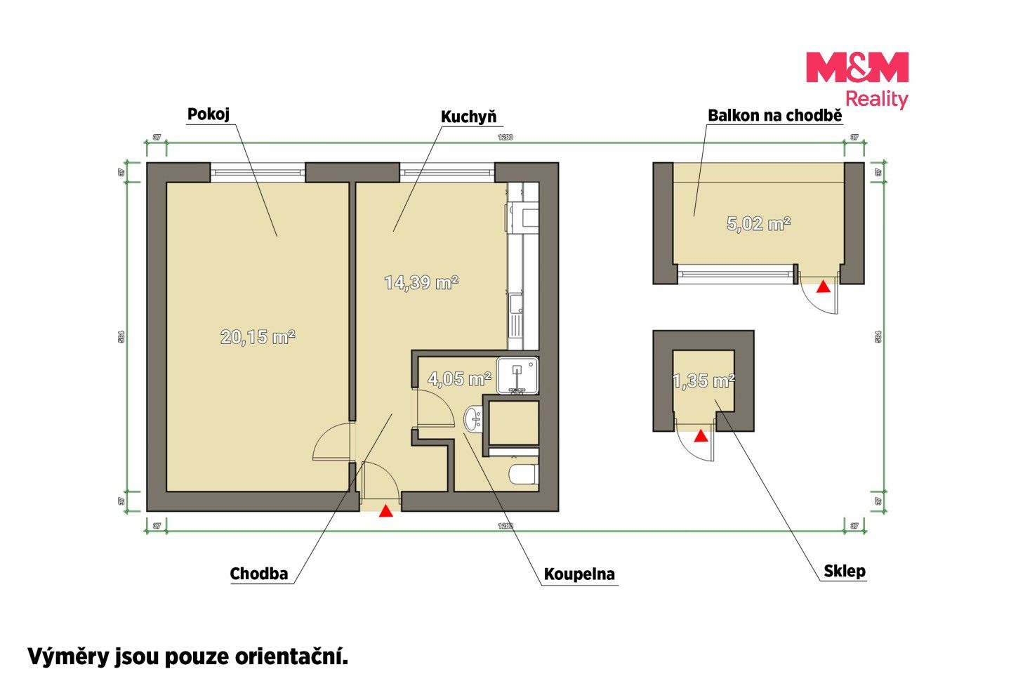 Byt 1+1 · 44 m² · Žihle - 4
