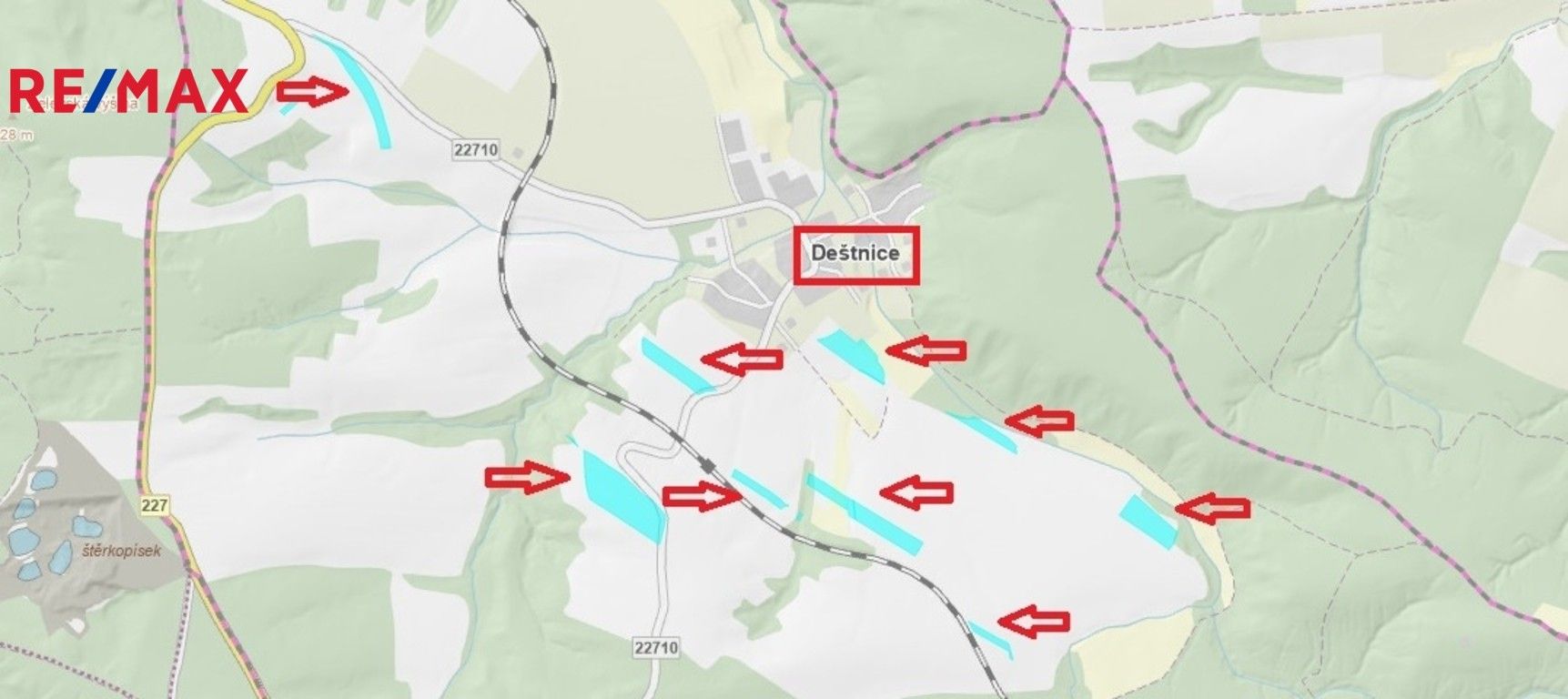 Zemědělské pozemky, Deštnice, 43 m²