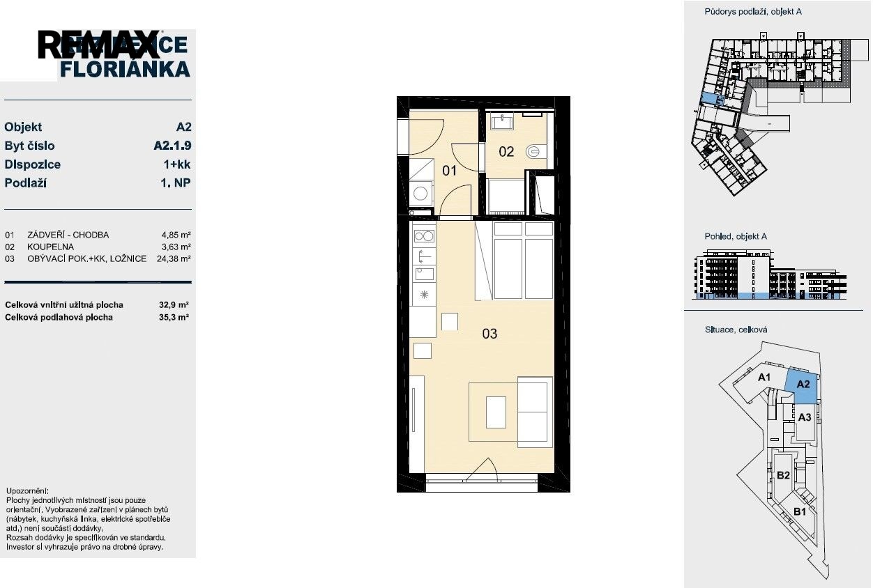 Prodej byt 1+kk - Hviezdoslavova 1276, Brno Slatina, 33 m² - 5
