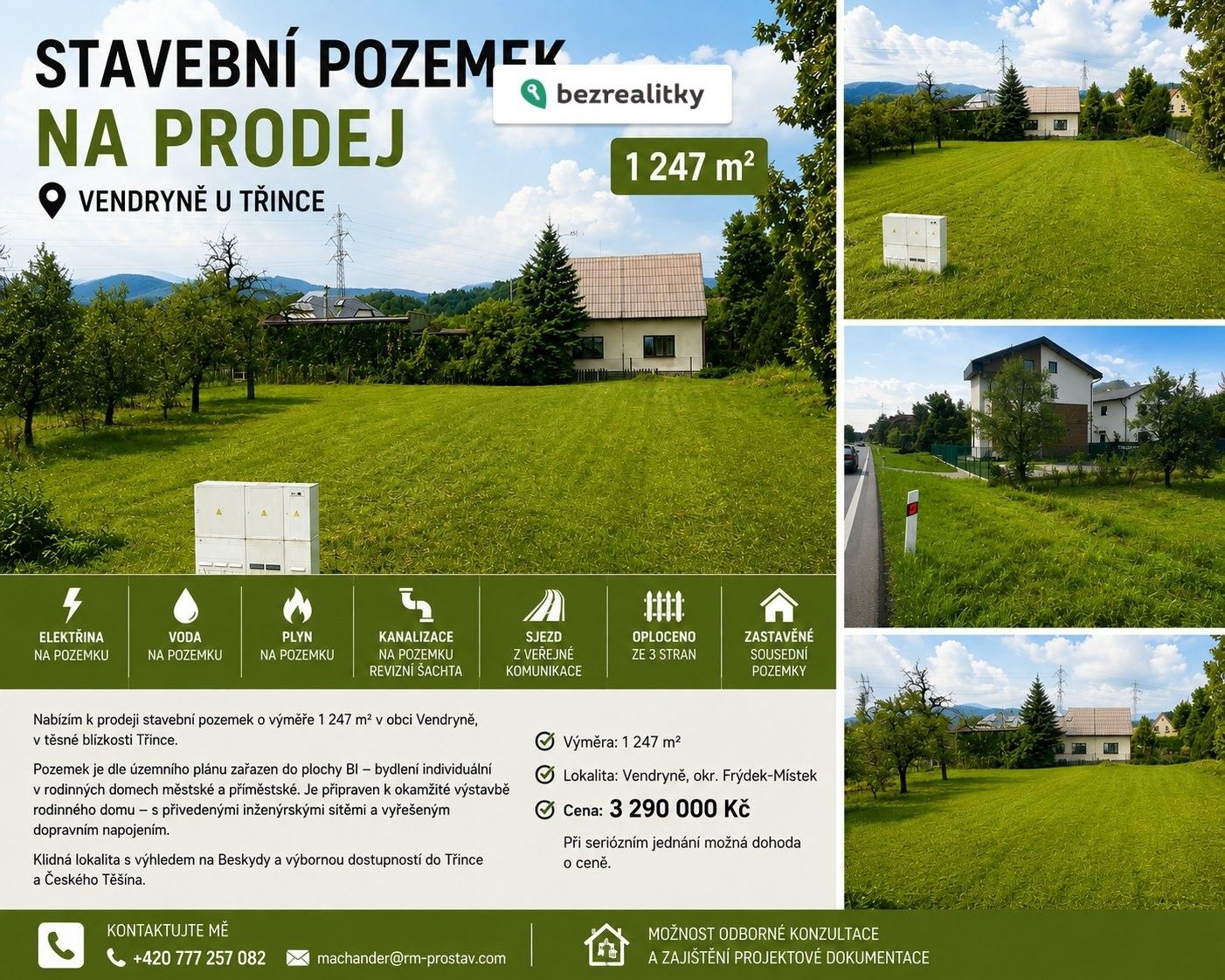 Pozemek pro bydlení, 1 247 m²