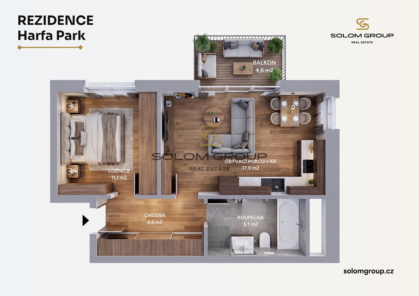 Byt 2+kk · 46 m² · Praha - Vysočany, okres Praha 9, Hlavní město Praha - 4