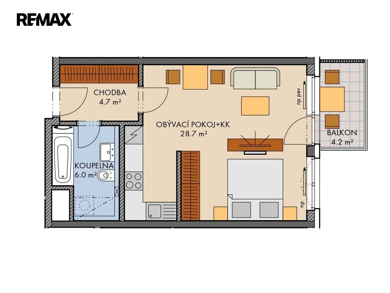 1+kk, Praha - Dolní Měcholupy, okres Praha 15, Hlavní město Praha, 44 m² - 2
