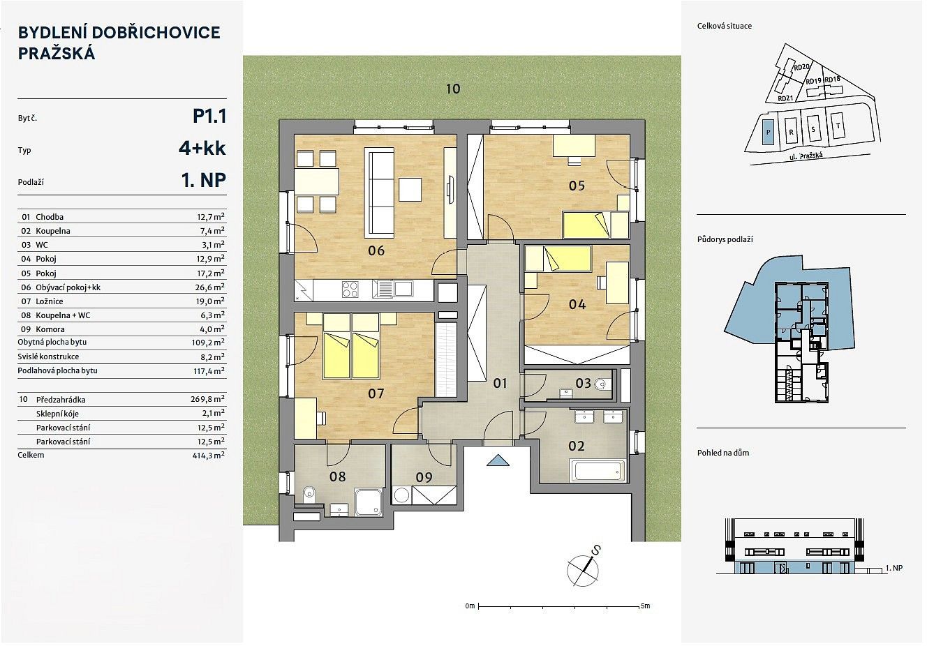 Prodej byt 4+kk - Dobřichovice, okres Praha-západ, Středočeský kraj, 117 m² - 2