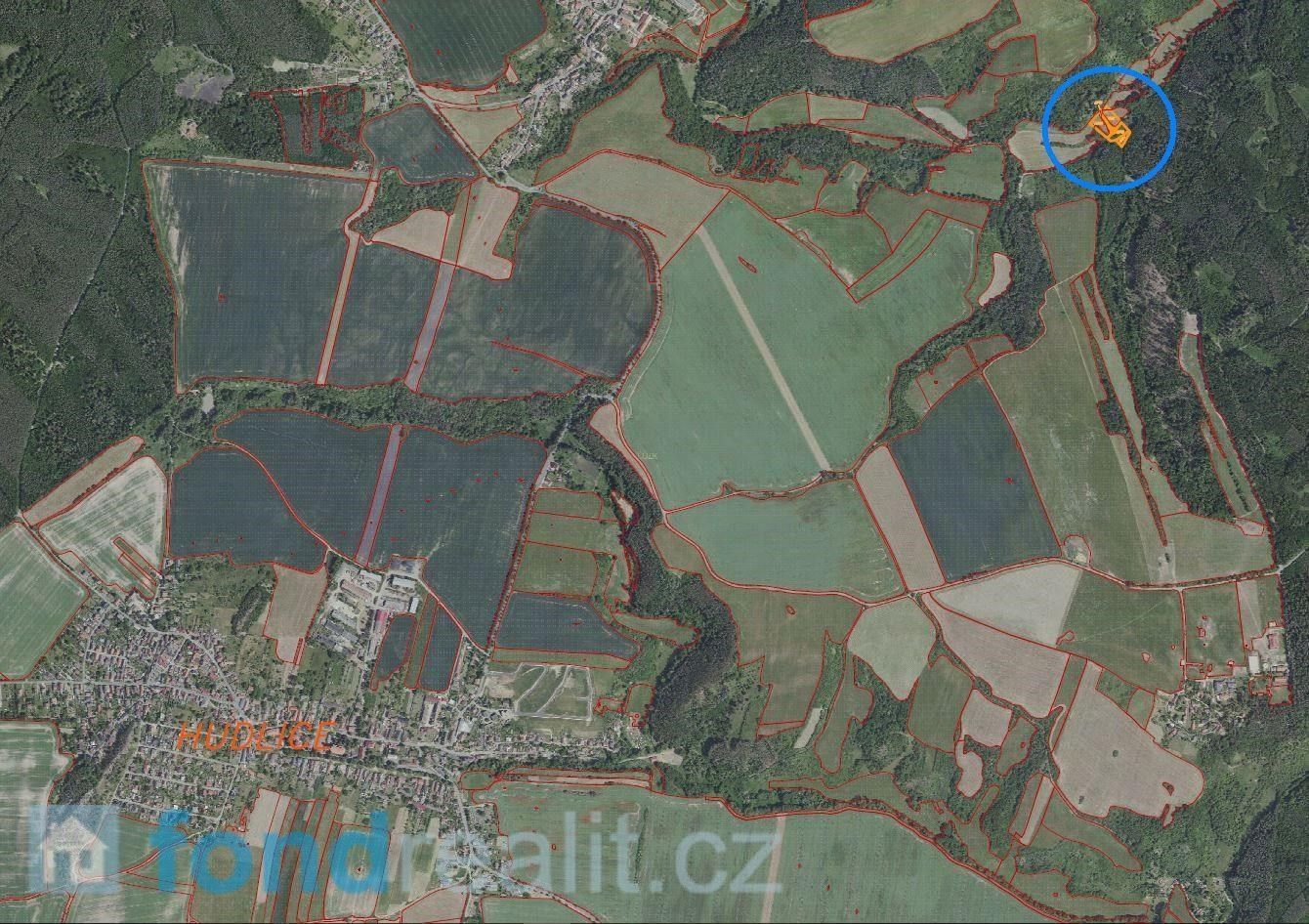 Prodej zemědělský pozemek - Hudlice, 5 607 m²