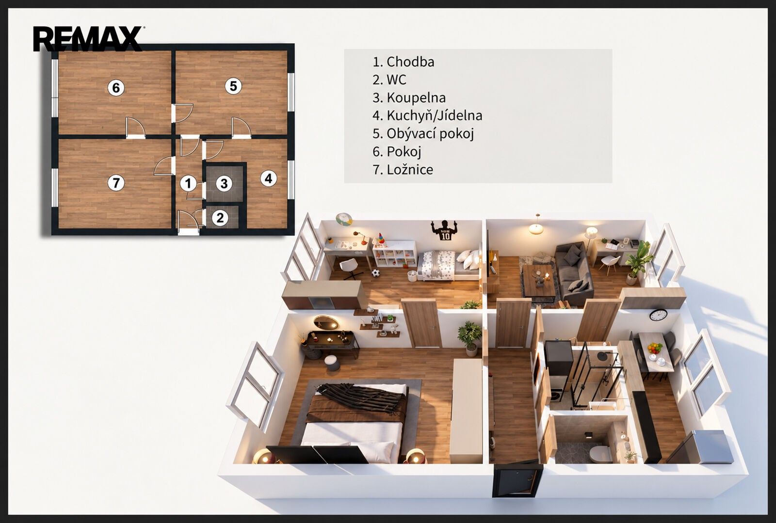 Byt 3+1 · 68 m² · Pohraniční stráže 384, Kraslice - 2